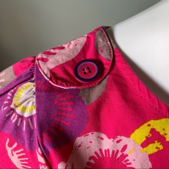 Girl's Du Pareil au même "Jolydress" Floral Pattern Short Sleeve Shift Dress - Picture 4 of 10